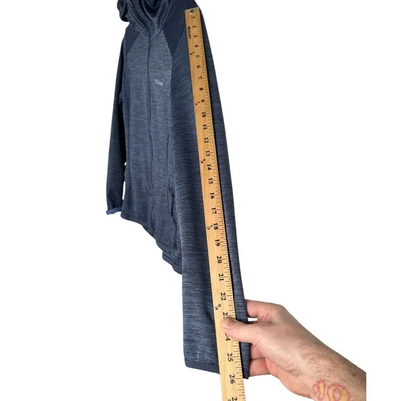 Columbia Womans L Sapphire Trail Jacket Full Zip Hoodie Hiking Sweatshirt Blue - Picture 5 of 7